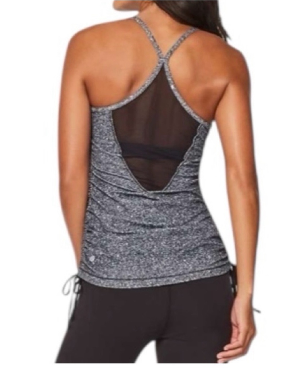 LULULEMON SPECKLED RUCHED RACERBACK TANK TOP - Picture 6 of 7